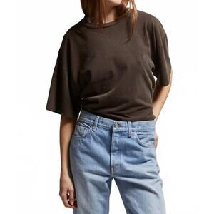 NEW ASHER chloe waisted tee in chocolate